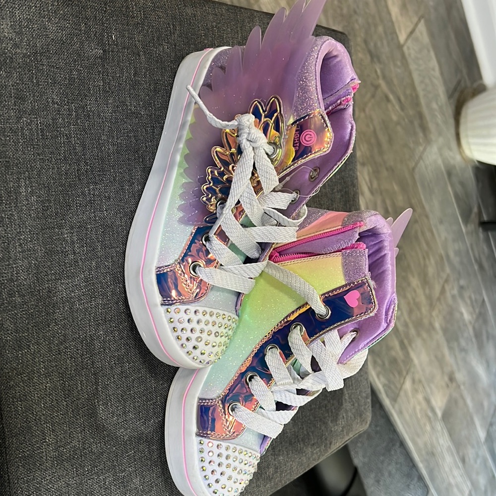 Skechers twinkle toes with wings high tops